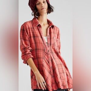 We The Free Kalli Plaid Button-Up Shirt XS